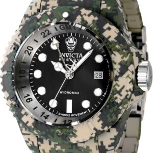 Home invicta reserve gmt quartz black dial men's watch 40462
