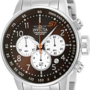 Home invicta s1 rally chronograph brown dial men's watch 23081