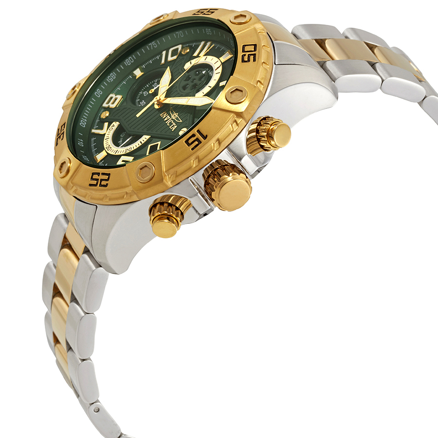 invicta s1 rally chronograph green dial two tone men's watch 26099 invicta s1 rally chronograph green dial two tone men's watch 26099