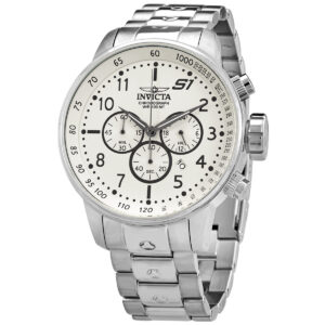 Home invicta s1 rally chronograph ivory dial men's watch 23077