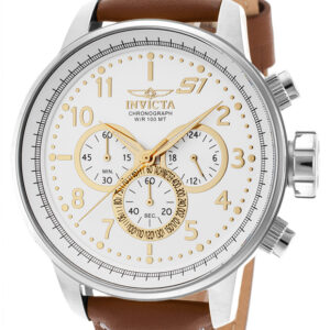 Home invicta s1 rally chronograph white dial men's watch 16010