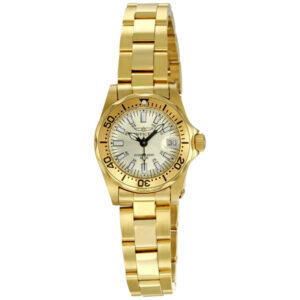 invicta sapphire diver champaign dial gold tone ladies watch 7065