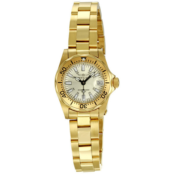 invicta sapphire diver champaign dial gold tone ladies watch 7065 invicta sapphire diver champaign dial gold tone ladies watch 7065