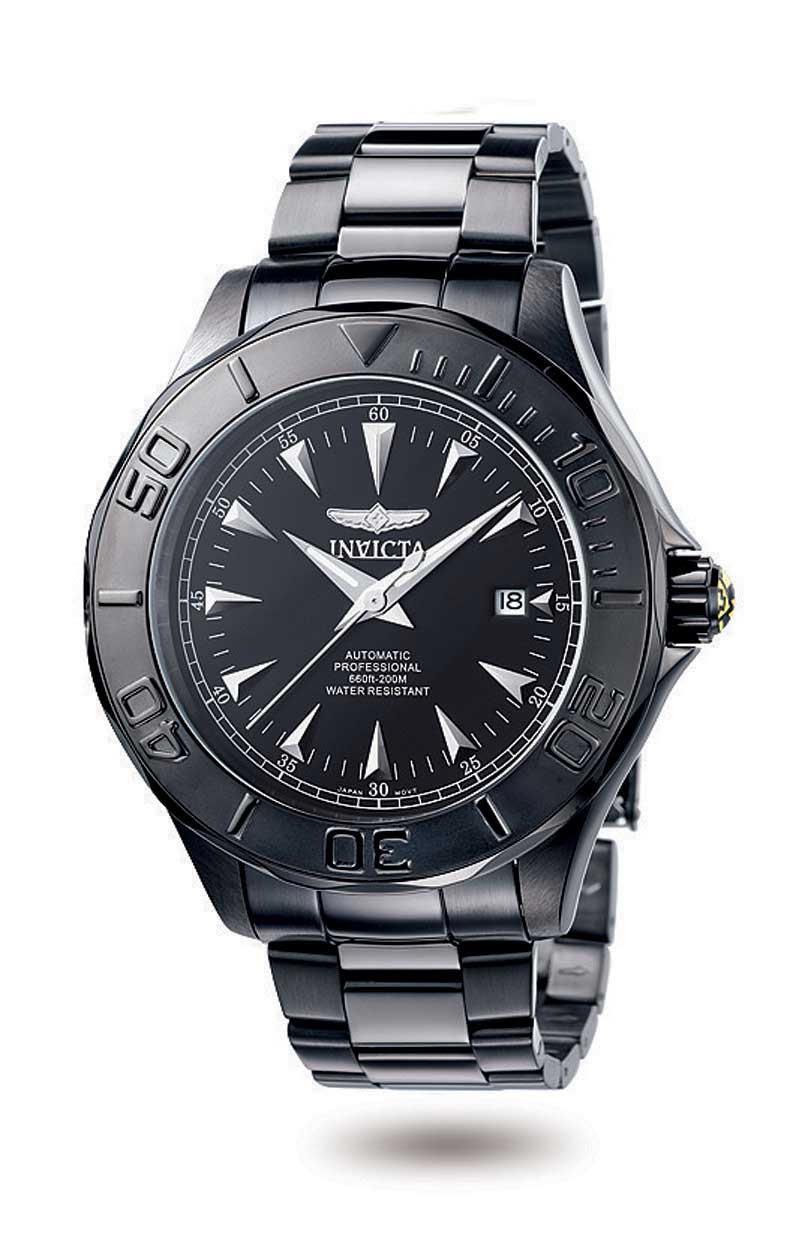 invicta signature black dial black ion plated men's watch 7114 invicta signature black dial black ion plated men's watch 7114