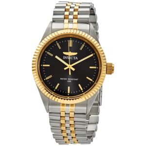 invicta specialty black dial two tone men's watch 29377