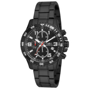 Home invicta specialty chronograph quartz black dial men's watch 16933