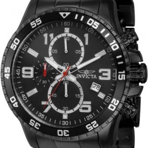 invicta specialty chronograph quartz black dial men's watch 36985