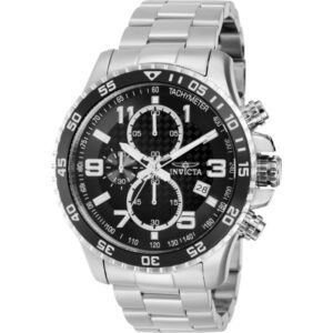 Home invicta specialty chronograph quartz black dial men's watch 37146
