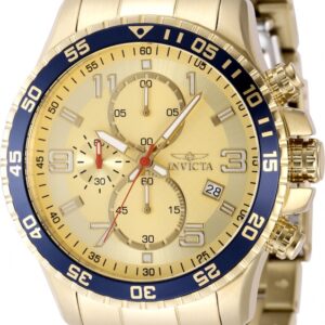 Home invicta specialty chronograph quartz gold dial men's watch 49095