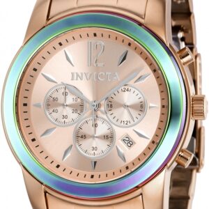 Home invicta specialty chronograph quartz rose dial men's watch 40493