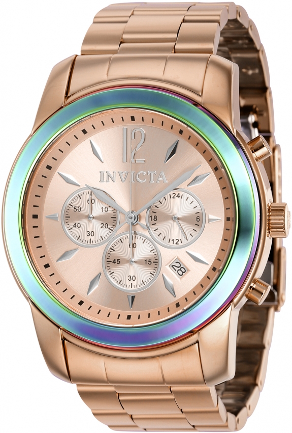 invicta specialty chronograph quartz rose dial men's watch 40493 invicta specialty chronograph quartz rose dial men's watch 40493