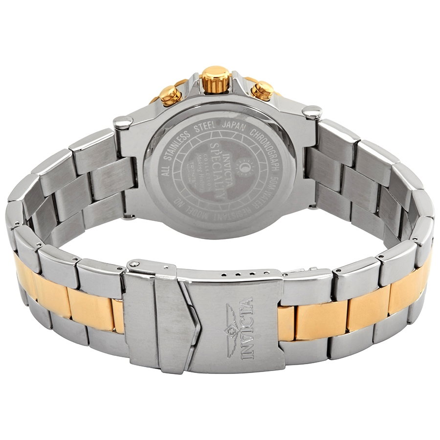 invicta specialty chronograph white dial two tone ladies watch 14855 invicta specialty chronograph white dial two tone ladies watch 14855