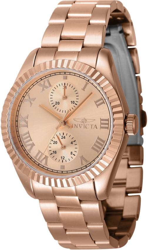 invicta specialty date gmt quartz rose gold dial ladies watch 47447 invicta specialty date gmt quartz rose gold dial ladies watch 47447