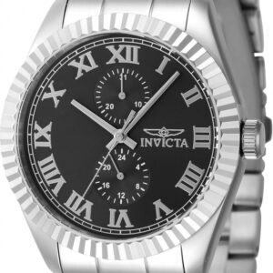 invicta specialty gmt quartz black dial men's watch 47420