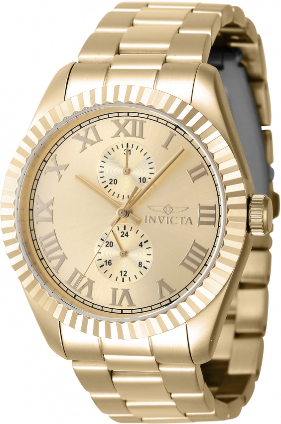 invicta specialty gmt quartz gold dial men's watch 47431 invicta specialty gmt quartz gold dial men's watch 47431