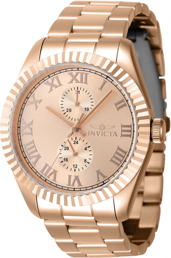 invicta specialty gmt quartz rose gold dial men's watch 47433 invicta specialty gmt quartz rose gold dial men's watch 47433