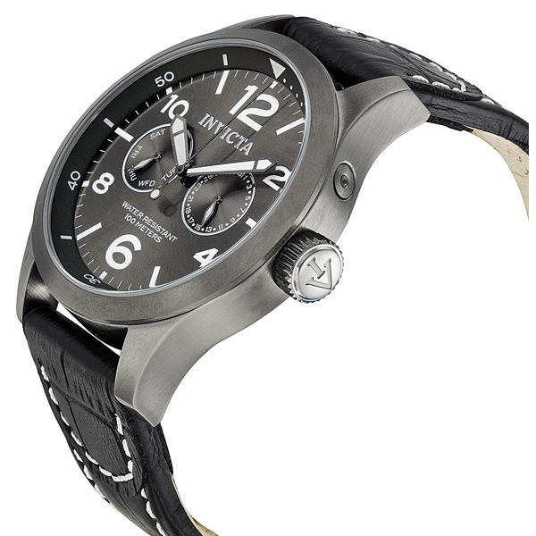 invicta specialty military grey dial black leather men's watch 10492 invicta specialty military grey dial black leather men's watch 10492