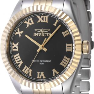 Home invicta specialty quartz black dial men's watch 47401
