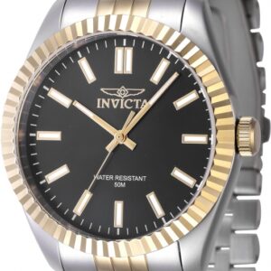Home invicta specialty quartz black dial men's watch 47483