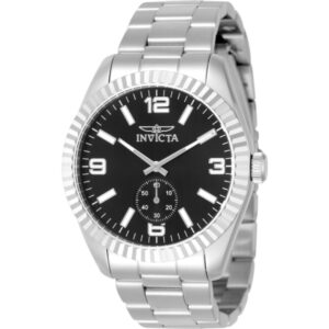 Home invicta specialty quartz black dial men's watch 49318
