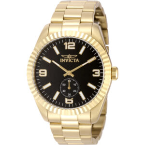 Home invicta specialty quartz black dial men's watch 49389