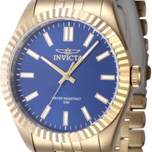 invicta specialty quartz blue dial men's watch 47490