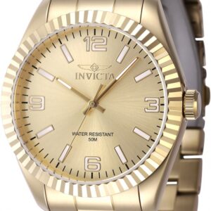 Home invicta specialty quartz gold dial men's watch 47460