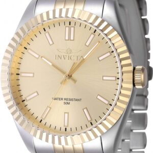 Home invicta specialty quartz gold dial men's watch 47487