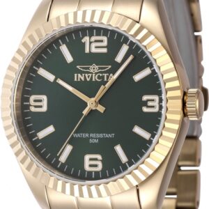 Home invicta specialty quartz green dial ladies watch 47474