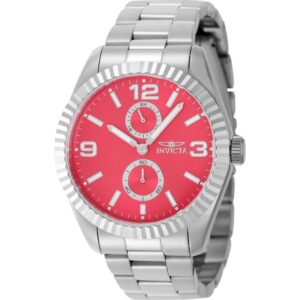 invicta specialty quartz red dial men's watch 49526