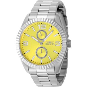 Home invicta specialty quartz yellow dial men's watch 49528