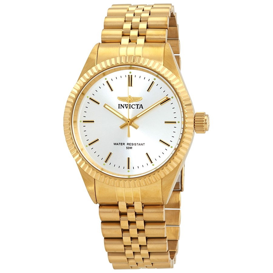 invicta specialty silver dial yellow gold tone men's watch 29384 invicta specialty silver dial yellow gold tone men's watch 29384