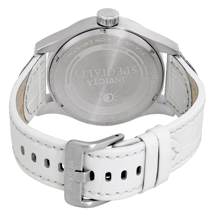 invicta specialty silver dial white leather men's watch 12170 invicta specialty silver dial white leather men's watch 12170