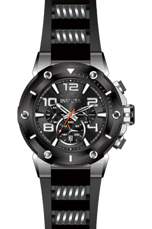 invicta speedway chronograph black dial black polyurethane men's watch 17202 invicta speedway chronograph black dial black polyurethane men's watch 17202