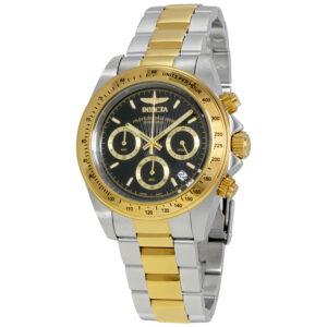 Home invicta speedway chronograph black dial men's watch 9224