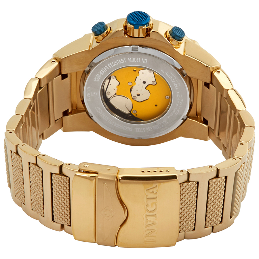 invicta speedway chronograph blue dial gold ion plated men's watch 19532 invicta speedway chronograph blue dial gold ion plated men's watch 19532