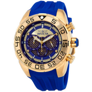 Home invicta speedway chronograph blue dial blue silicone men's watch 26302