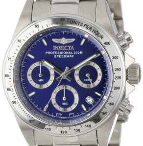 Home invicta speedway chronograph blue dial stainless steel men's watch 14382