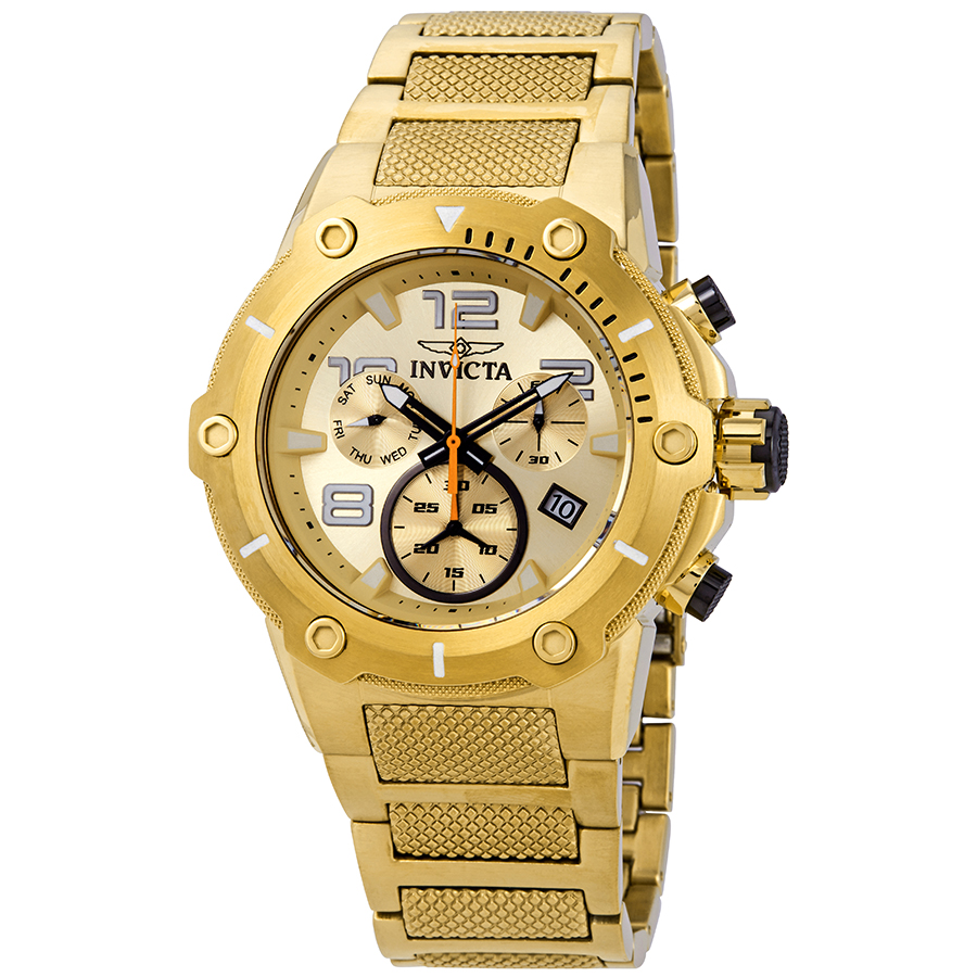 invicta speedway chronograph champagne dial gold ion plated men's watch 19529 invicta speedway chronograph champagne dial gold ion plated men's watch 19529