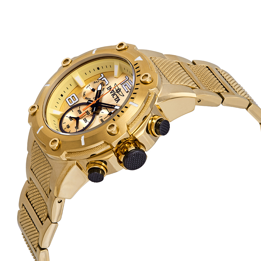 invicta speedway chronograph champagne dial gold ion plated men's watch 19529 invicta speedway chronograph champagne dial gold ion plated men's watch 19529