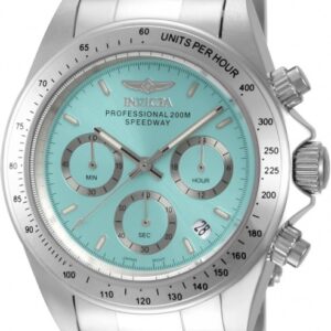 invicta speedway chronograph gmt light blue dial quartz men's watch 49800