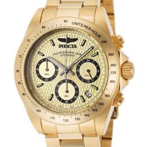 invicta speedway chronograph gold dial men's watch 14929