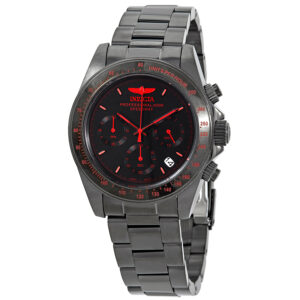 Home invicta speedway chronograph quartz black dial men's watch 27771