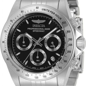 Home invicta speedway chronograph quartz black dial men's watch 30989