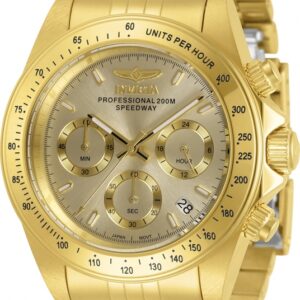 Витрина invicta speedway chronograph quartz gold dial men's watch 30997