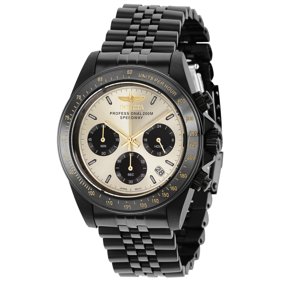 invicta speedway chronograph quartz light gold dial men's watch 36738 invicta speedway chronograph quartz light gold dial men's watch 36738