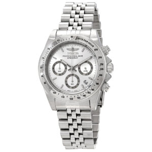 Home invicta speedway chronograph quartz silver dial men's watch 30988