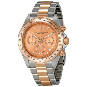 Home invicta speedway chronograph rose sunray dial men's watch 6933