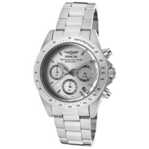 Home invicta speedway chronograph silver dial men's watch 14381