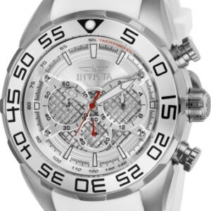 invicta speedway chronograph silver dial men's watch 26299